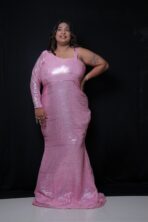 SC Women Pink Sequin Maxi Dress