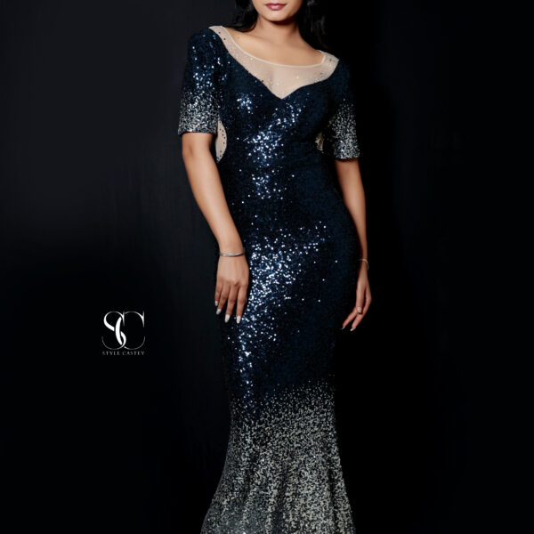 SC Women Ombre Sequin Maxi Dress