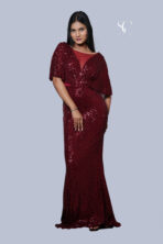 SC Women Long Sequin Maxi Dress