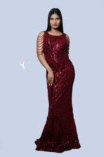 SC Women Backless Long Sequin Maxi Dress