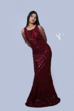 SC Women Backless Long Sequin Maxi Dress