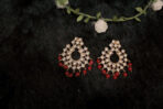 Kundan Earrings - Red