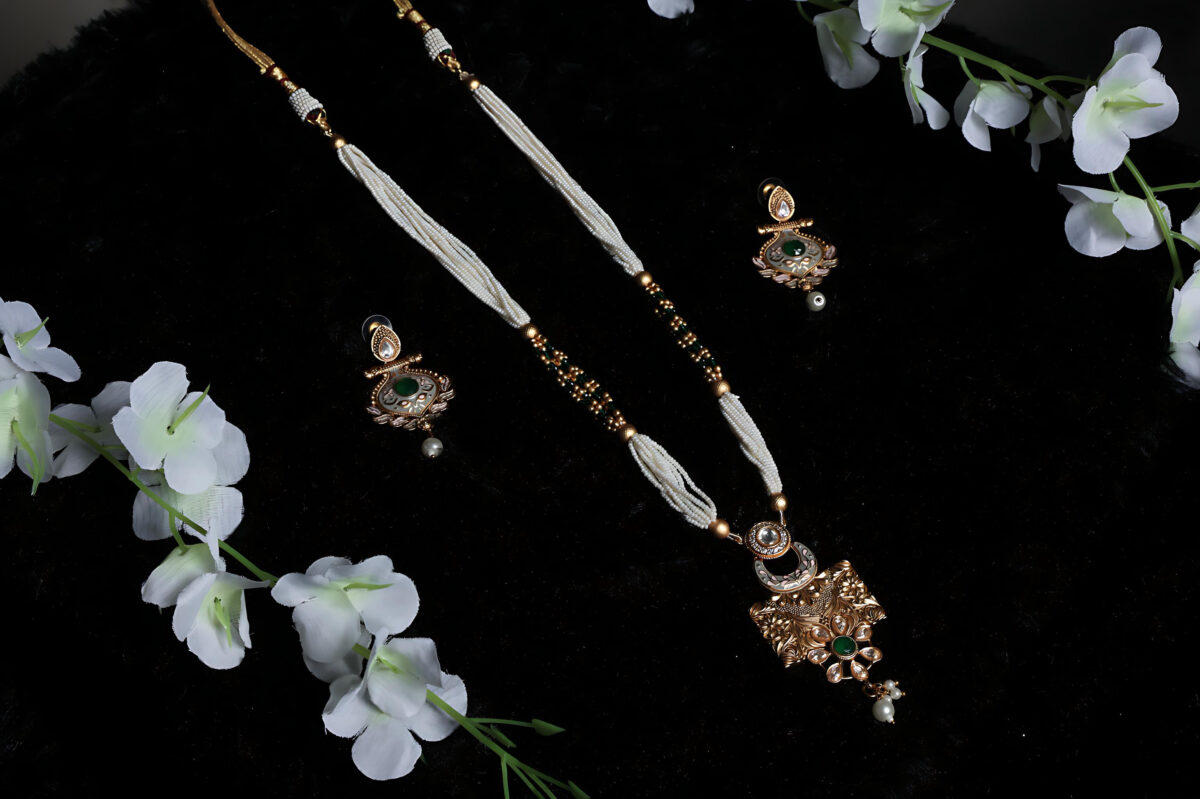 Long Moti Golden Set - Green