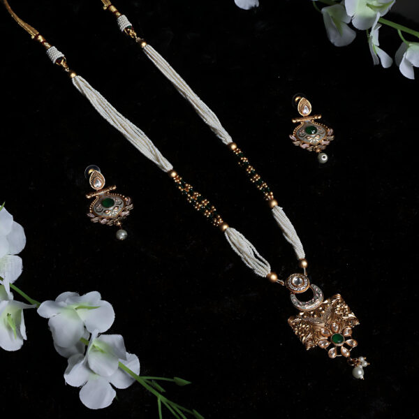 Long Moti Golden Set - Green