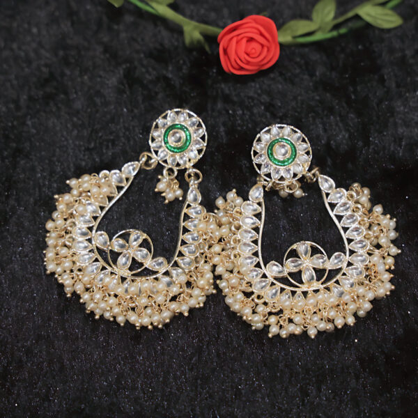 Kundan Earrings - Green