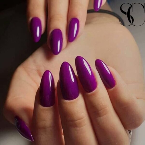 Purple Almond Nails