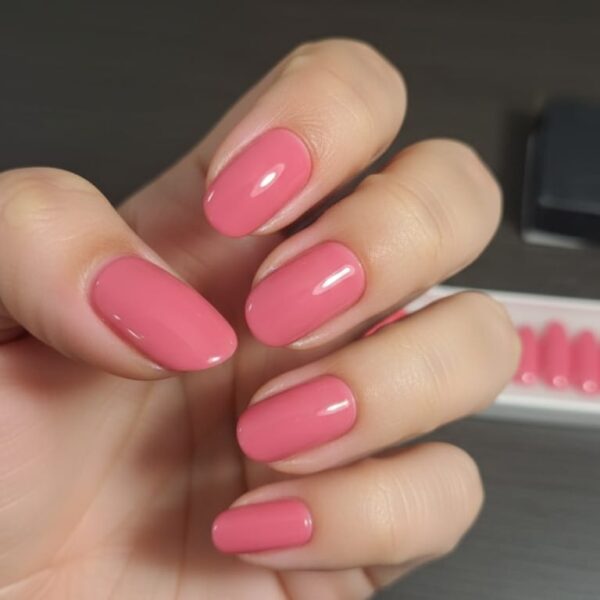 Pink Round Nails